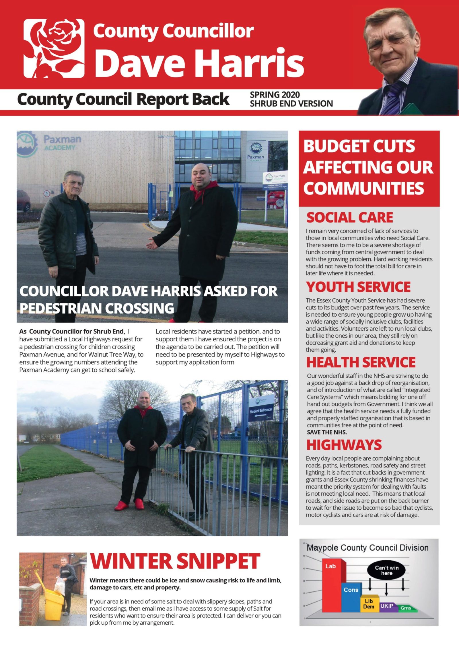 County Council report Shrub End P1 Spring 20