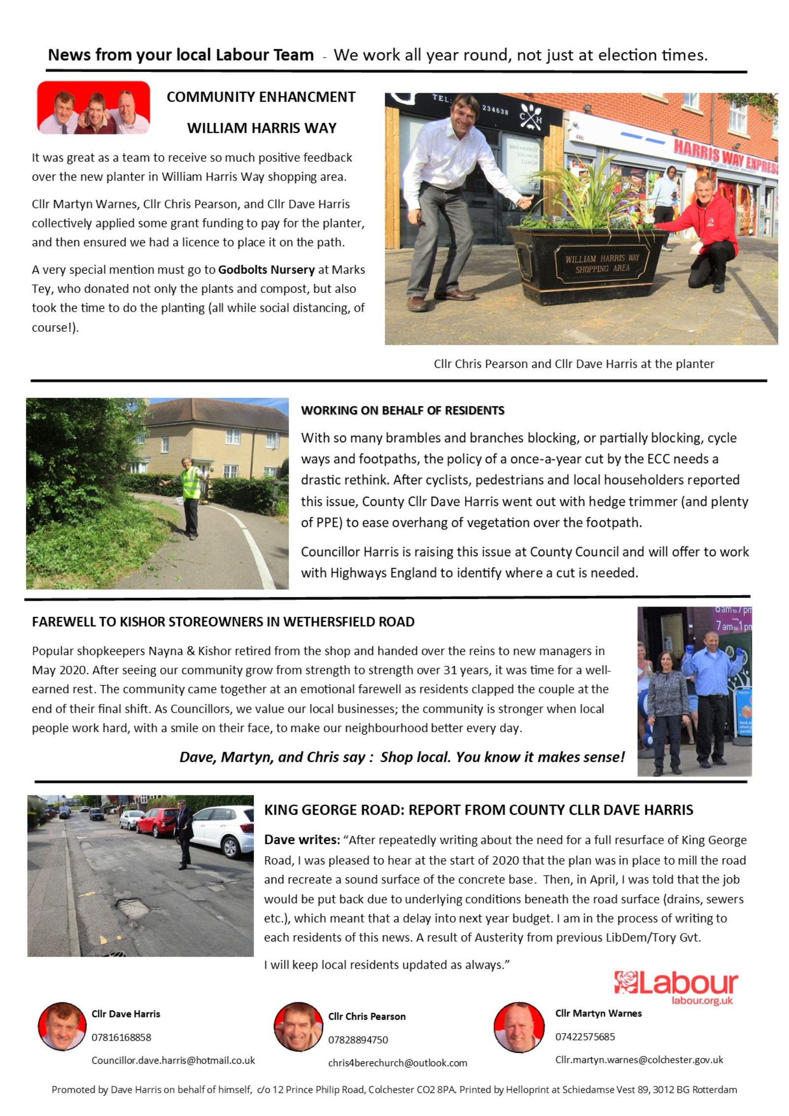 Berechurch Cllr Newsletter July 2020 page two