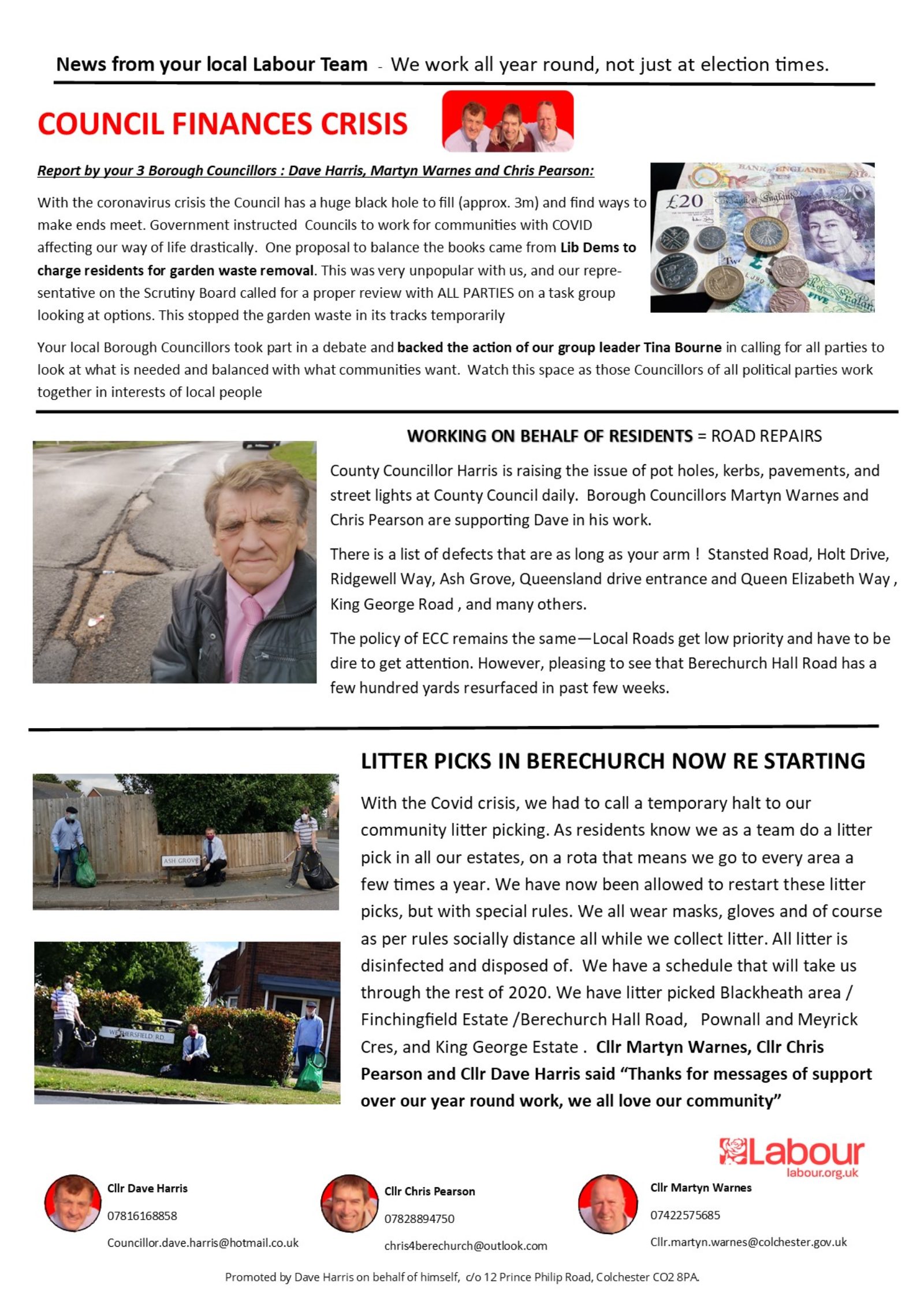 Berechurch Newsletter Page 2 August 2020