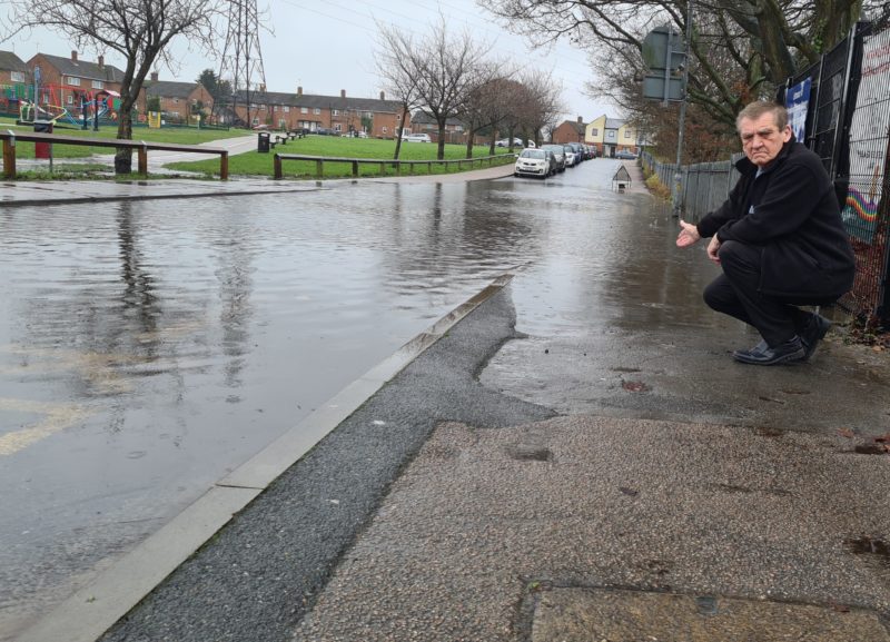 School Road, regular flooding